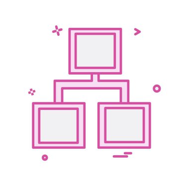 Ağ simgesi tasarım vektörü