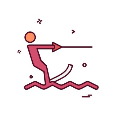 Yüzme simge tasarlamak vektör 