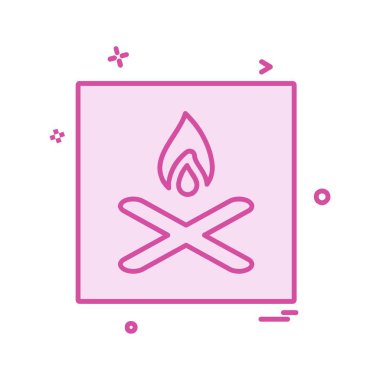 Simge tasarım vektörünü ateşle