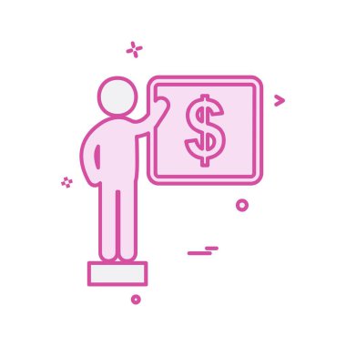 Sunu simgesi tasarım, renkli vektör çizim