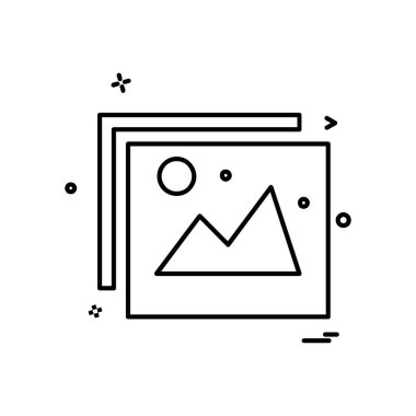 Resim simge tasarlamak vektör 