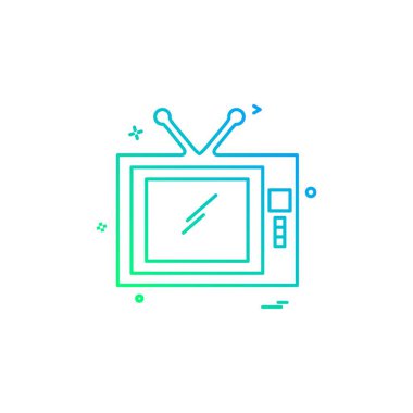 Bilgisayar ekran düz simge vektör çizim 