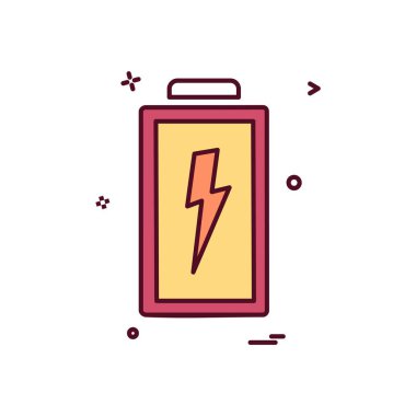 Batarya simgesi tasarım vektörü