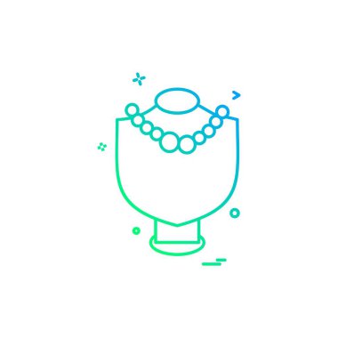 Kolye simgesi tasarım vektörü