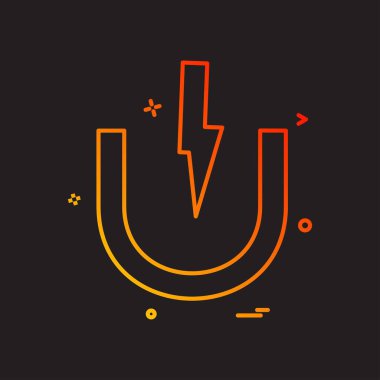 Mıknatıs güç simge vektör tasarımı