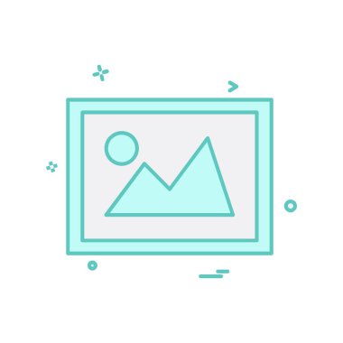 Görüntü simgesi tasarım, renkli vektör çizim