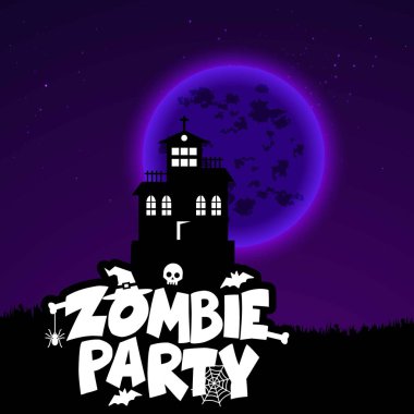 Cadılar Bayramı tatil kartı arka plan renkli vektör çizim 