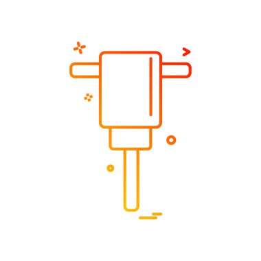 Hava çekiç simge vektör tasarımı 