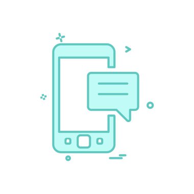 Mobil sms sohbet simge vektör tasarımı