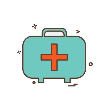 İlk yardım kutusu simge tasarlamak vektör
