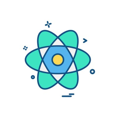 Nükleer simge tasarlamak vektör