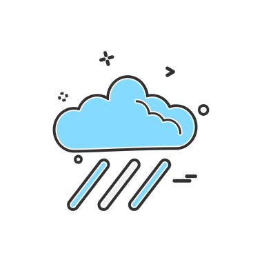 Yağmur simgesi tasarım vektörü