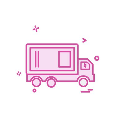 Araç simgesi tasarım, renkli vektör çizim