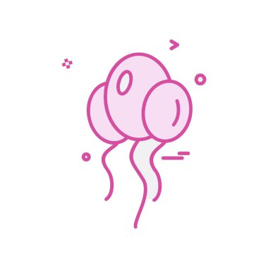 Balonlar simgesi tasarım, renkli vektör çizim