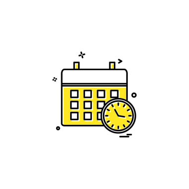 Takvim simgesi tasarım vektörü