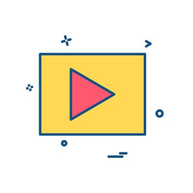 Video simge tasarlamak vektör