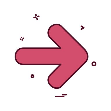 Ok simgesi tasarım vektörü