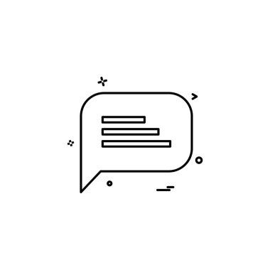 İleti simgesi tasarım vektörü