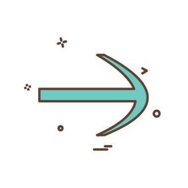 Sağ ok simge tasarlamak vektör