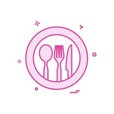 Gıda simgesi tasarım vektörü