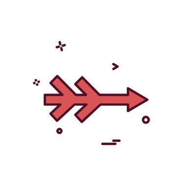 Sağ ok simge tasarlamak vektör