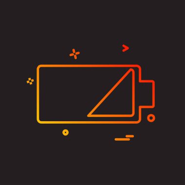 Batarya simgesi tasarım vektörü