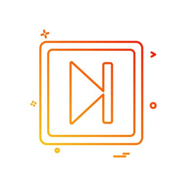 Sonraki çalma simgesi vektör tasarımı