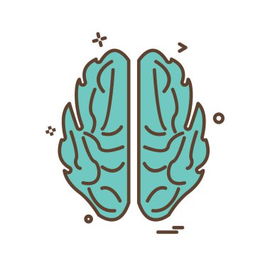 Beyin simge tasarlamak vektör