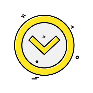 Aşağı ok simgesi tasarım vektörü