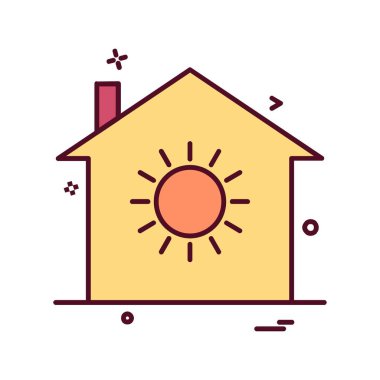 Ev simgesi tasarım vektörü 