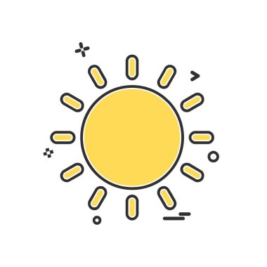 Güneş simgesi tasarım vektörü