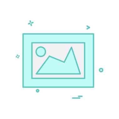 Resim simge tasarlamak vektör