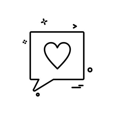 Aşk simge tasarlamak vektör