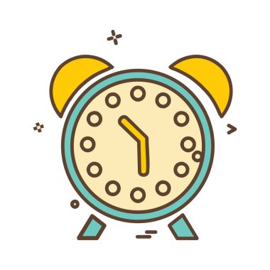 saat düz ikon vektör illüstrasyonu 