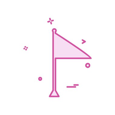 Bayrak simgesi tasarım vektörü