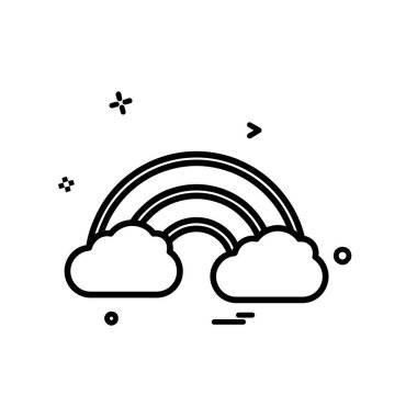 Gökkuşağı simgesi tasarım vektörü