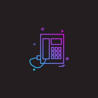 Telefon simgesi tasarım vektörü 