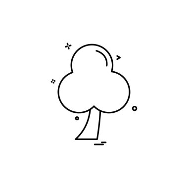 Ağaç simgesi tasarım vektörü 