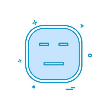 Üzgün emoji simgesi tasarım, renkli vektör çizim