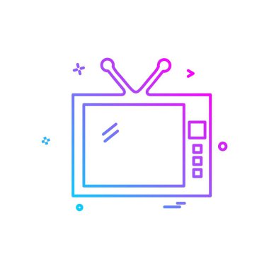 TV simgesi tasarım vektörü