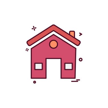 Ev simgesi tasarım vektörü 