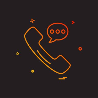 Telefon simgesi tasarım vektörü