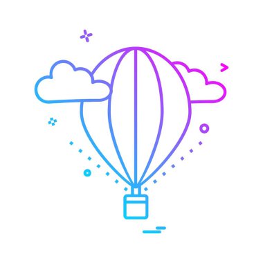 Balonlar simgesi tasarım, renkli vektör çizim