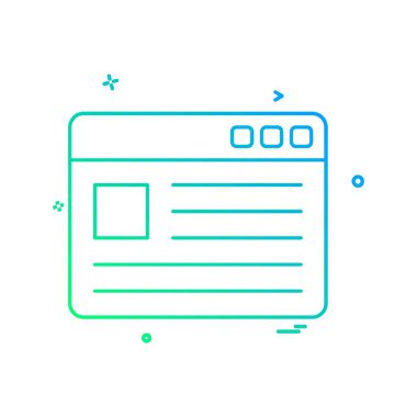 Web yerleşim simgesi tasarım vektörü