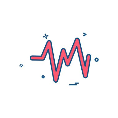 EKG simge tasarlamak vektör