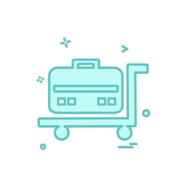 Bagaj simge tasarlamak vektör