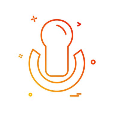 Güç simgesi tasarım, renkli vektör çizim