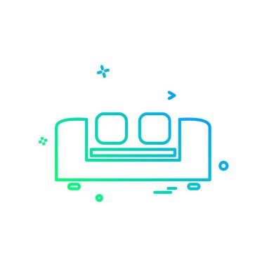 Ev mobilyası ikon tasarım vektörü