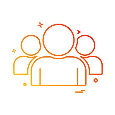 Grup simgesi tasarım, renkli vektör çizim