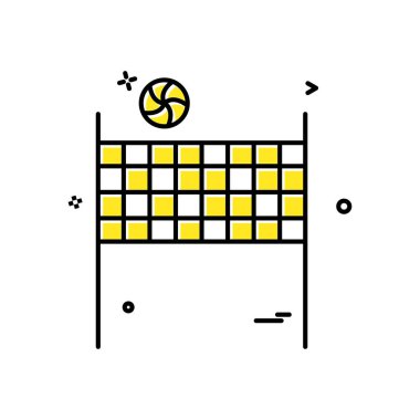 voleybol simge vektör tasarımı